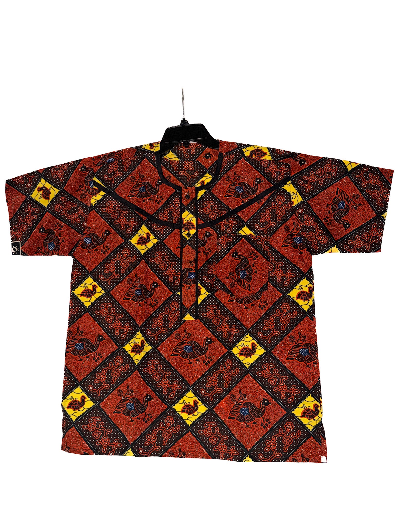 Short sleeve Men's African Print Shirt