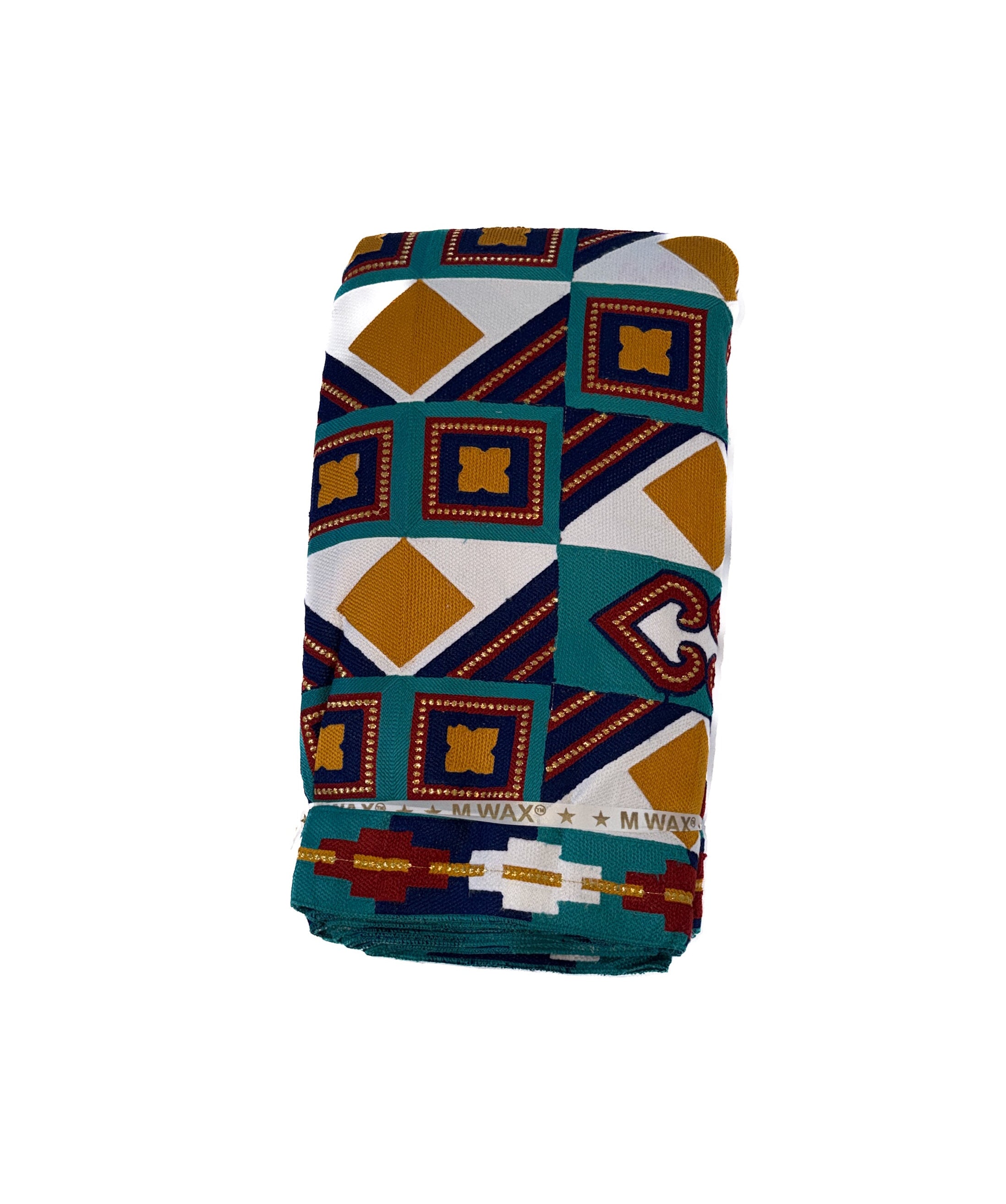 Exclusive Embroidered  Obama Gold Kente 12 Yards