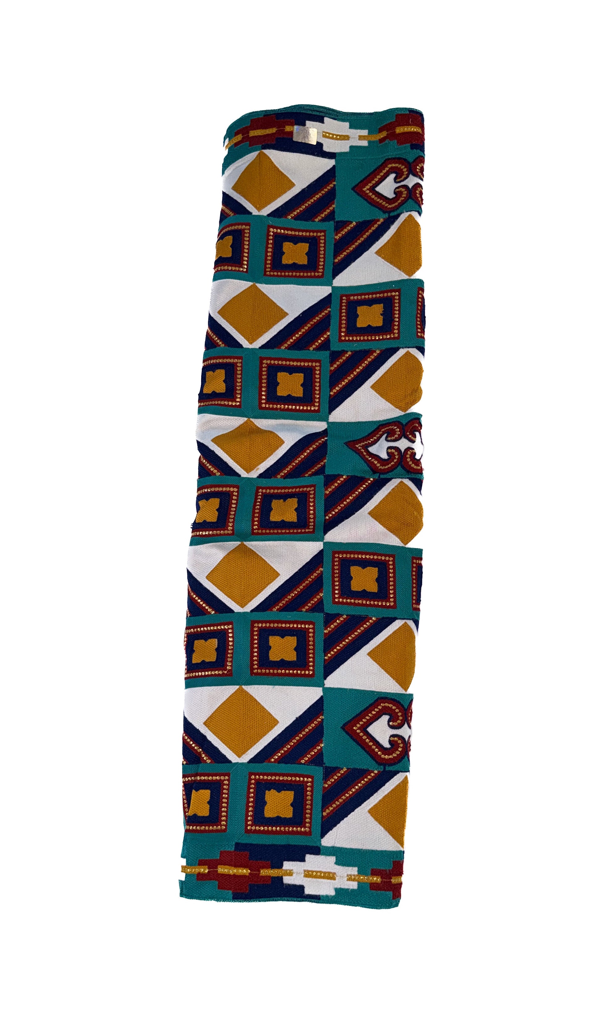 Exclusive Embroidered  Obama Gold Kente 12 Yards
